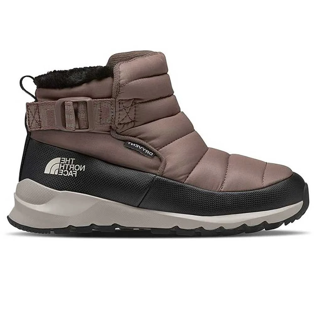 NORTH FACE Women's ThermoBall Pull On Waterproof Boot - Deep Taupe/TNF Black- Regular (B)