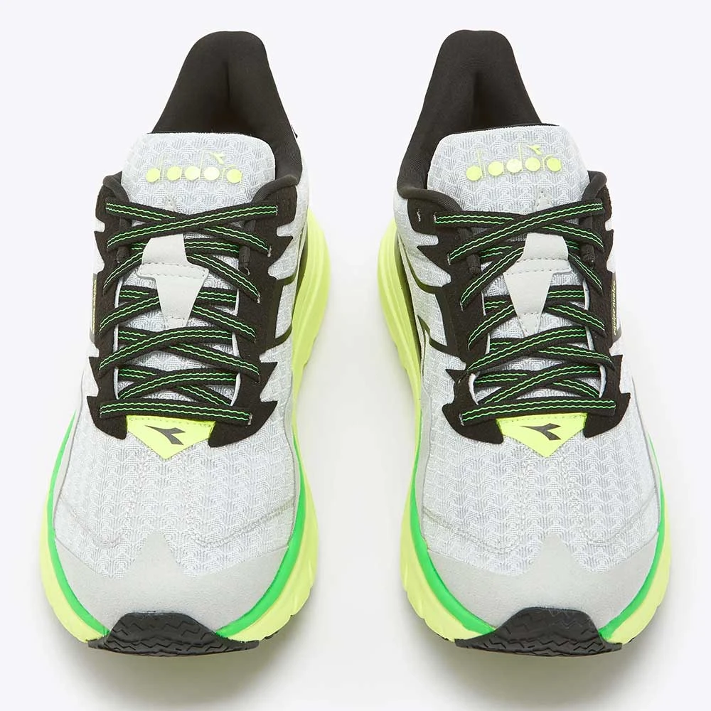 Diadora Men's Nucleo Running Shoe - Silver/Black/Yellow Fl DD - Regular (D) - Image 2