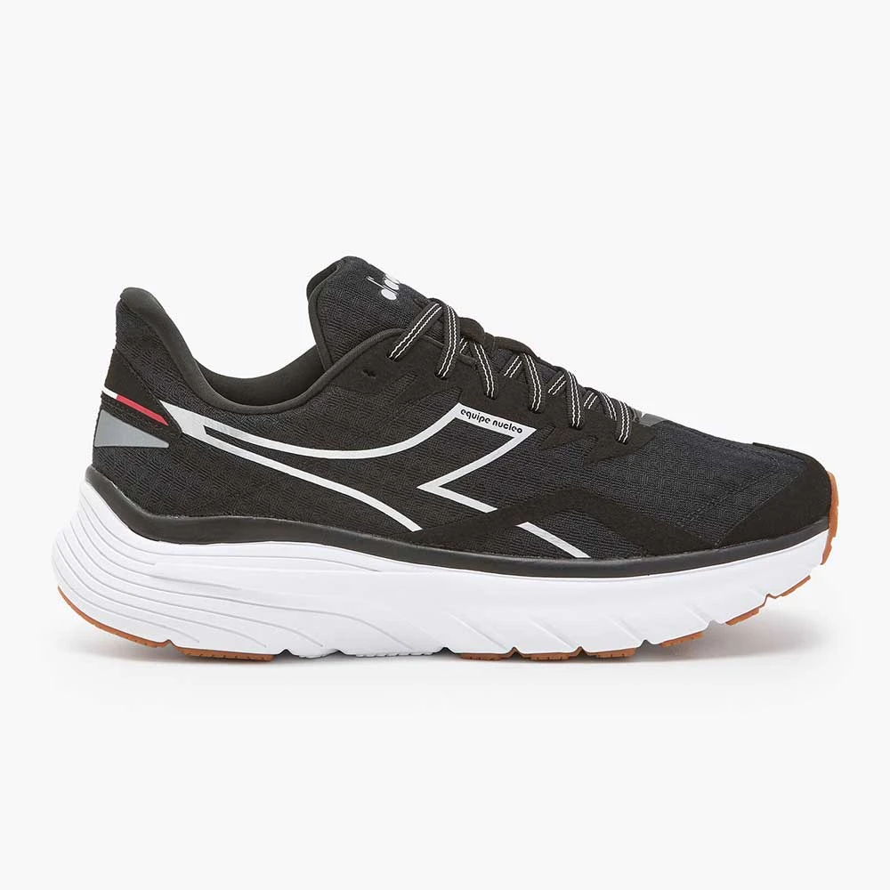 Diadora Men's Nucleo Running Shoe - Black/Silver/White - Regular (D)