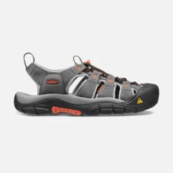 Keen Men's Newport H2 Sandal - Magnet/Nasturtium- Regular (D)