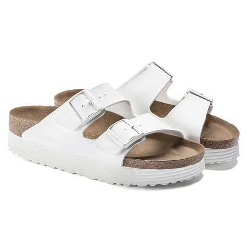 Birkenstock Arizona Platform Vegan - White- Medium/Narrow - Image 6