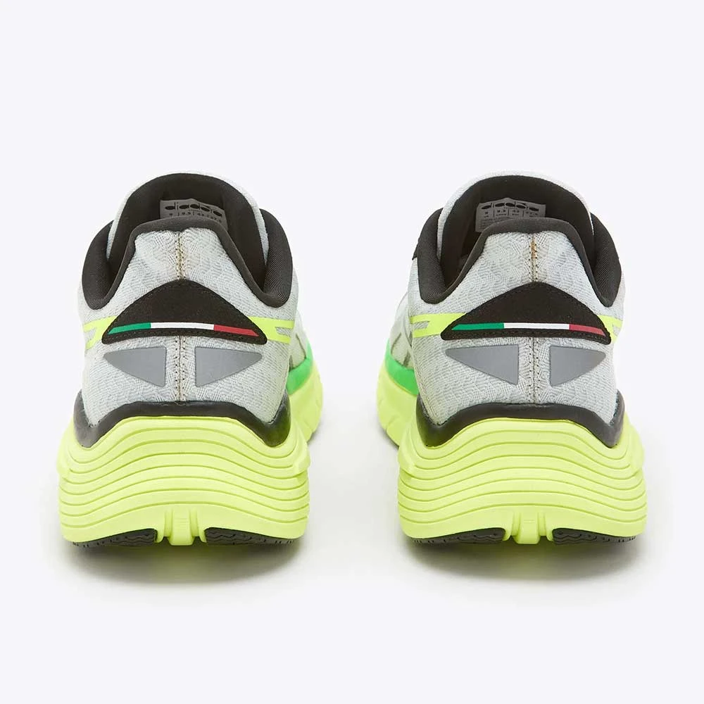 Diadora Men's Nucleo Running Shoe - Silver/Black/Yellow Fl DD - Regular (D) - Image 6