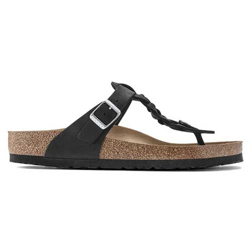 Birkenstock Gizeh Braid Suede Black Oil Leather- Regular/Wide - Image 2