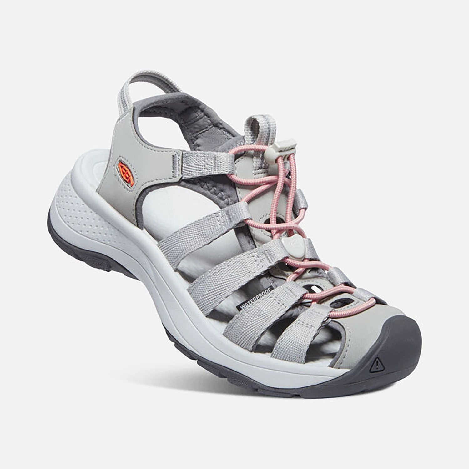 Keen Women's Astoria West Sandal - Grey/Coral- Regular (B) - Image 2