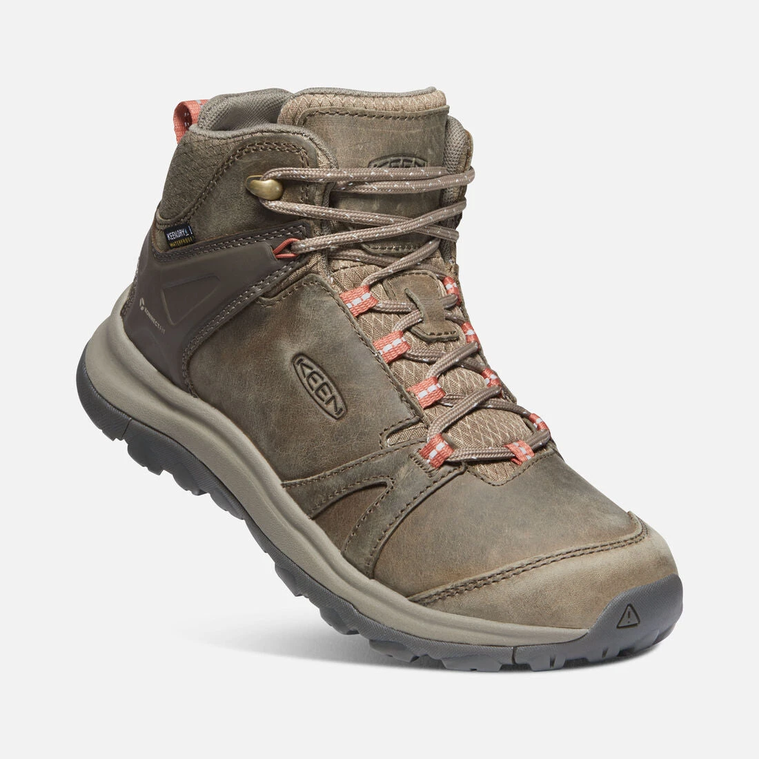 Keen Women's Terradora II Leather Mid Waterproof Boots - Brindle/Redwood - Regular (B) - Image 2