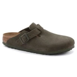Birkenstock Women's Boston Suede Clog - Thyme - Regular