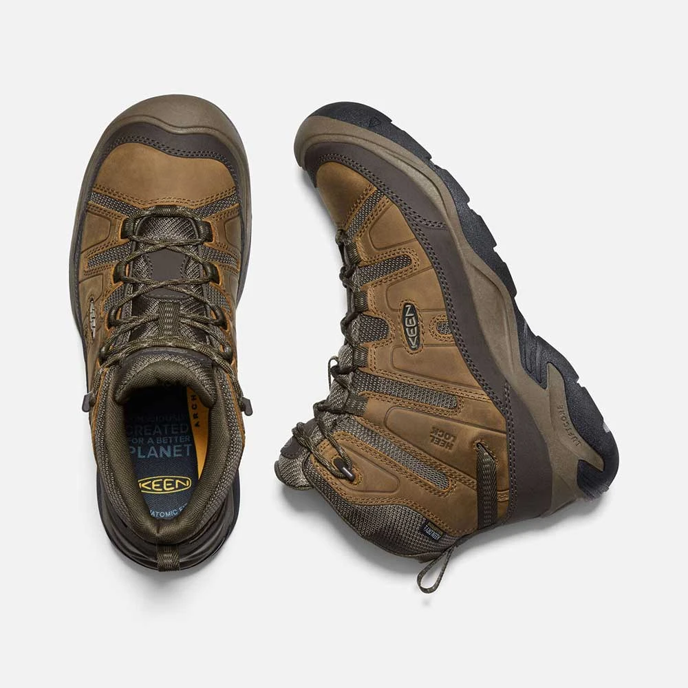 Keen Men's Circadia Mid WP Hiking Boot - Bison/Brindle - Regular (D) - Image 4