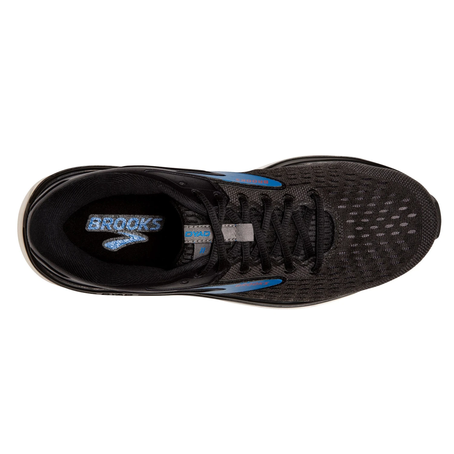 BROOKS Men's Dyad 11 Running Shoe - Black/Ebony/Blue - Regular (D) - Image 5