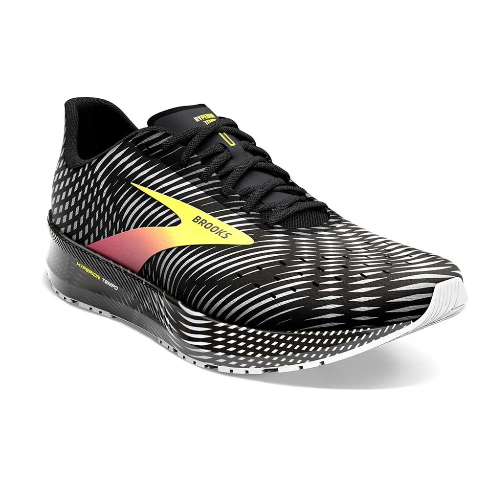 BROOKS Men's Hyperion Tempo Running Shoe - Black/Pink/Yellow - Regular (D) - Image 3
