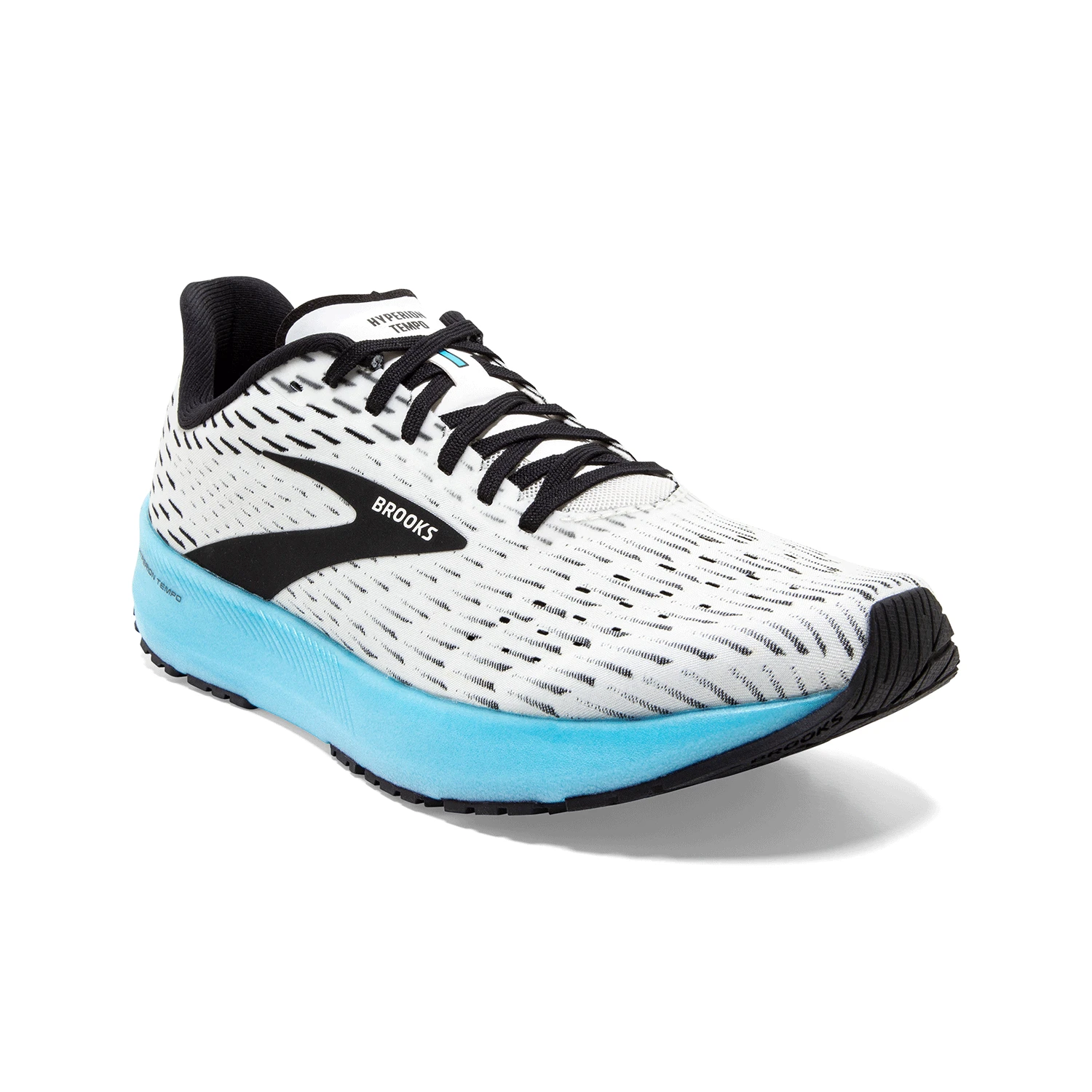 BROOKS Men's Hyperion Tempo Running Shoe - White/Black/Iced Aqua - Regular (D) - Image 2
