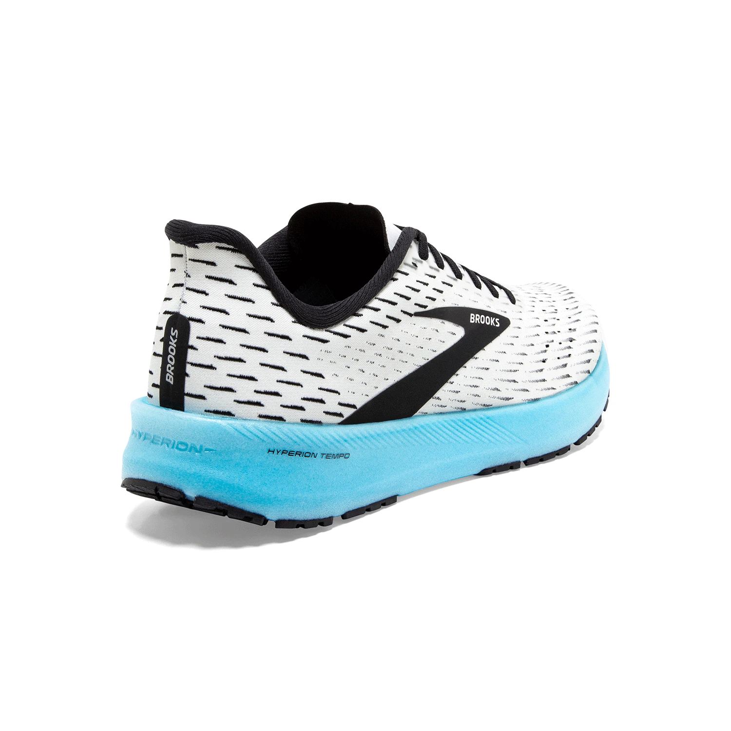 BROOKS Men's Hyperion Tempo Running Shoe - White/Black/Iced Aqua - Regular (D) - Image 3