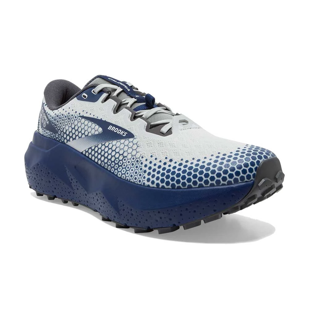 BROOKS Men's Caldera 6 Trail Running Shoe - Oyster/Blue Depths/Pearl - Regular (D) - Image 2