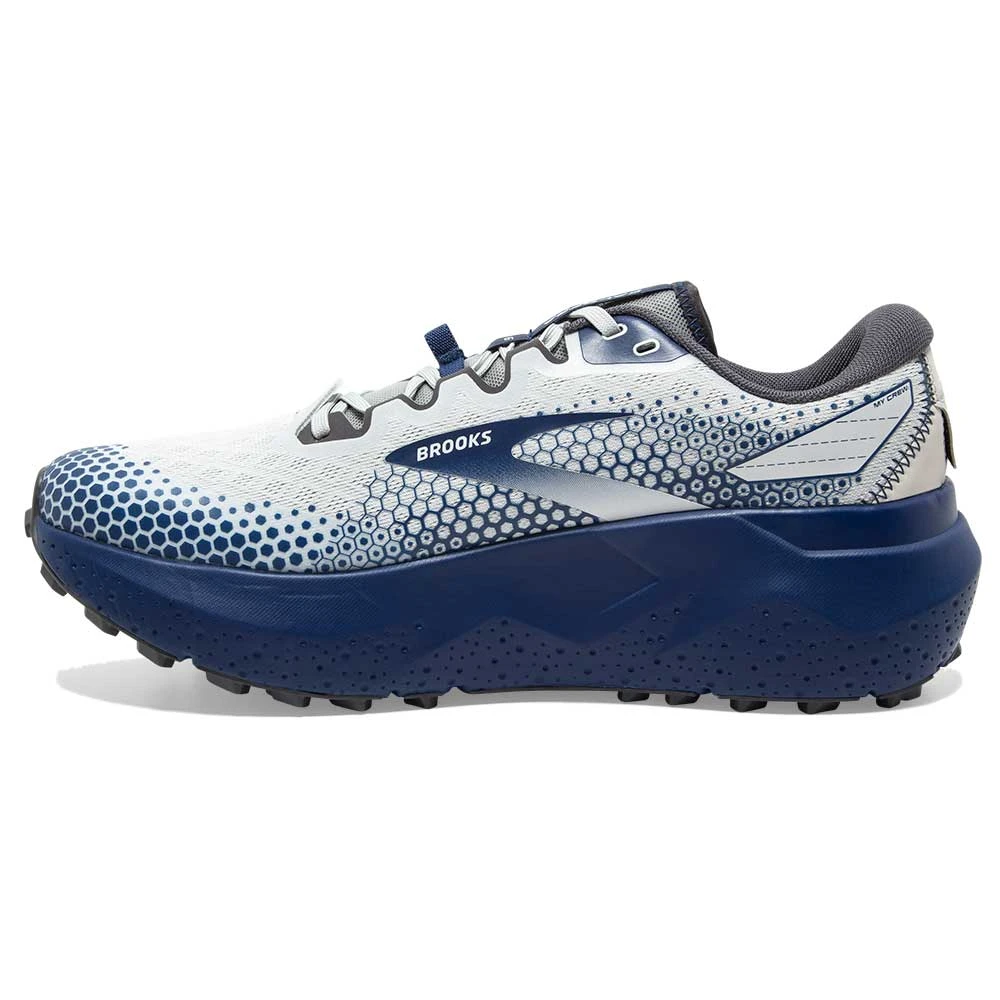 BROOKS Men's Caldera 6 Trail Running Shoe - Oyster/Blue Depths/Pearl - Regular (D) - Image 4