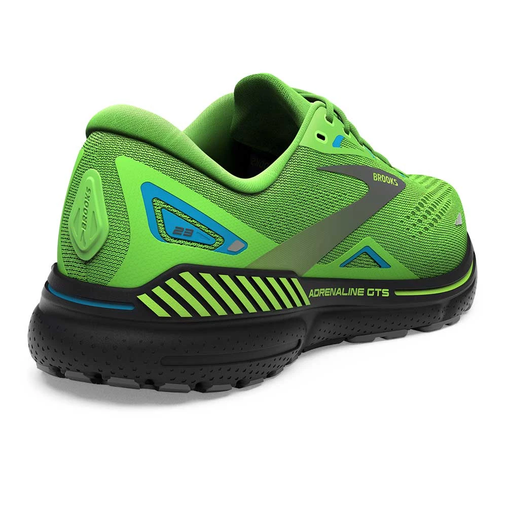 BROOKS Men's Adrenaline GTS 23 Running Shoe - Green Gecko/Grey/Atomic Blue- Regular (D) - Image 4