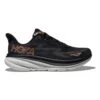 Hoka Women's Clifton 9 Running Shoe - Black/Rose Gold - Wide (D)