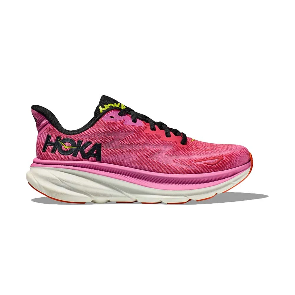 Hoka Women's Clifton 9 Running Shoe - Raspberry/Strawberry- Regular (B)