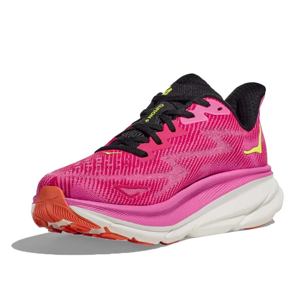 Hoka Women's Clifton 9 Running Shoe - Raspberry/Strawberry- Regular (B) - Image 2