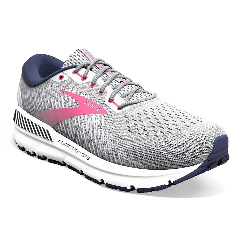 BROOKS Women's Addiction GTS 15 Running Shoe - Oyster/Peacoat/Lilac Rose - Regular (B) - Image 3