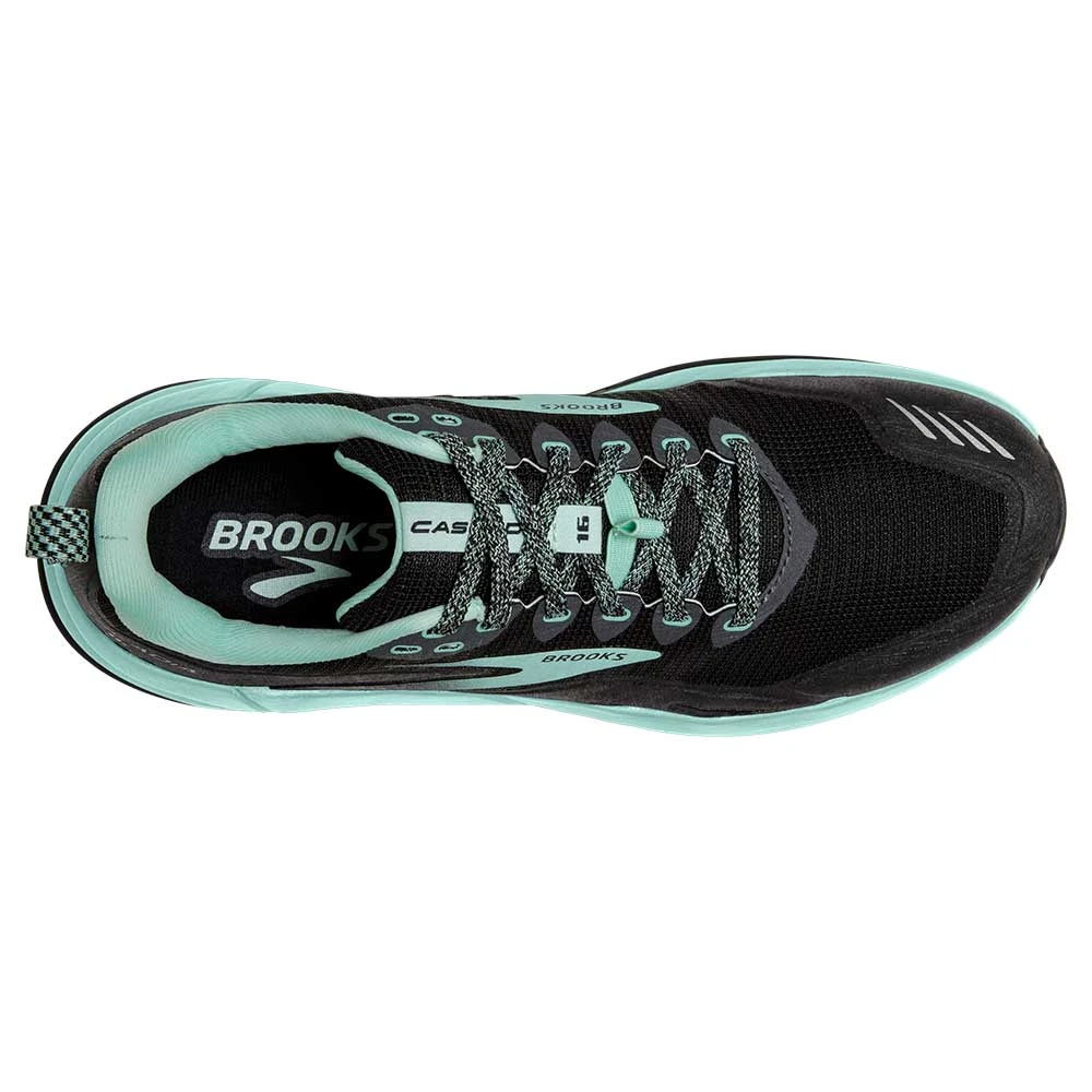 BROOKS Women's Cascadia 16 Trail Shoe- Black/Ebony/Yucca - Wide (D) - Image 5