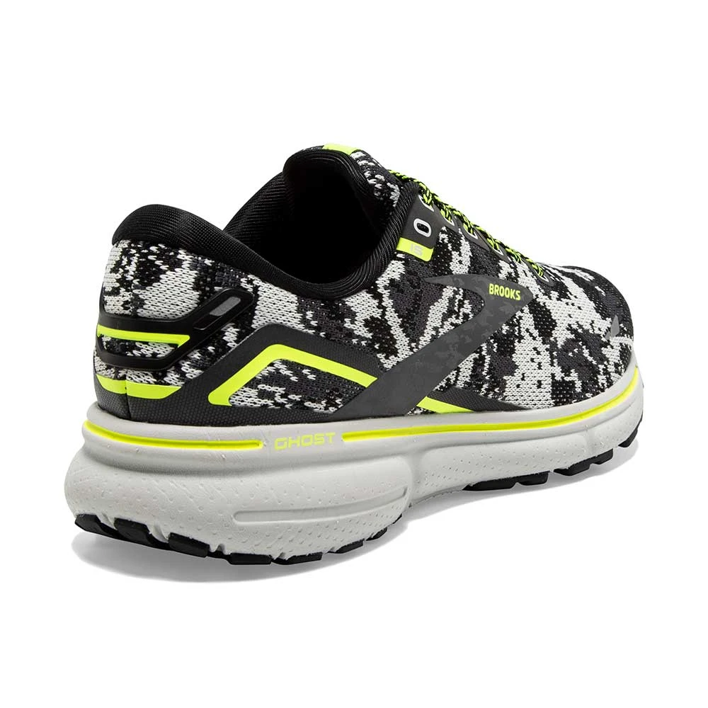 BROOKS Women's Ghost 15 Camo Running Shoe - Black/Ebony/Nightlife - Regular (B) - Image 3