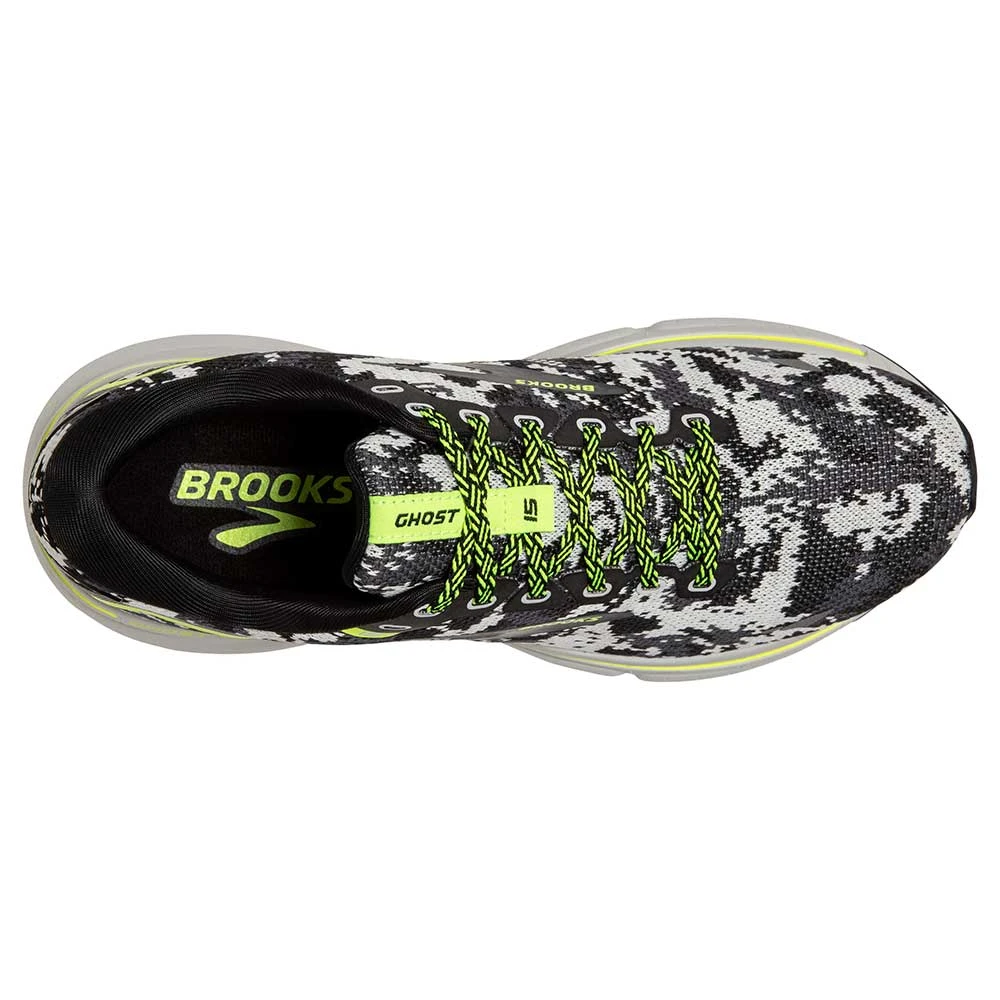 BROOKS Women's Ghost 15 Camo Running Shoe - Black/Ebony/Nightlife - Regular (B) - Image 5