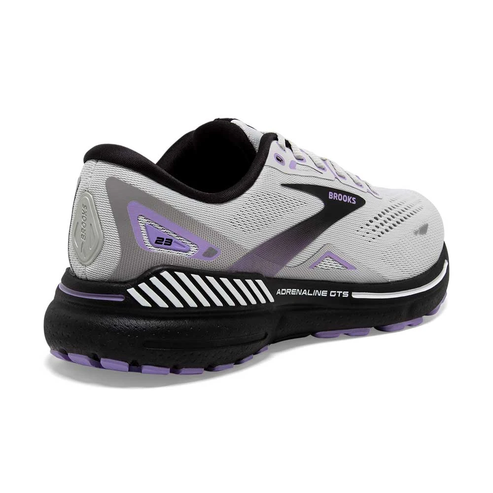BROOKS Women's Adrenaline GTS 23 Running Shoe - Grey/Black/Purple- Regular (B) - Image 5