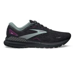 BROOKS Women's Adrenaline GTS 23 Running Shoe - Black/Light Blue/Purple- Regular (B)