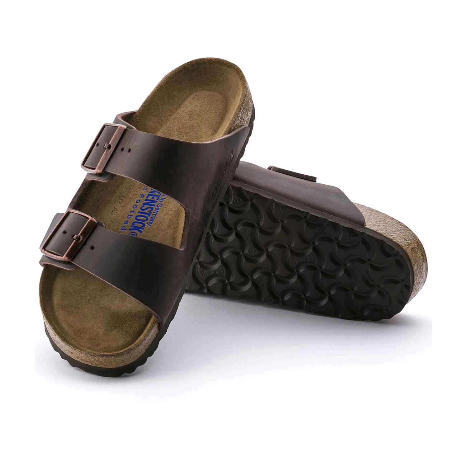 Birkenstock Arizona Soft Footbed Habana Dark Brown Oiled Leather Sandal- Regular/Wide - Image 3