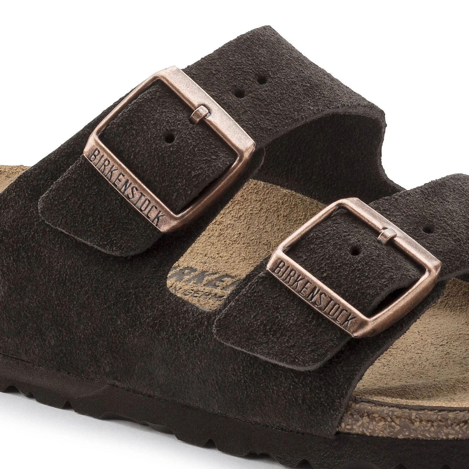 Birkenstock Arizona Mocha Suede Leather Sandal- Regular/Wide - Image 5