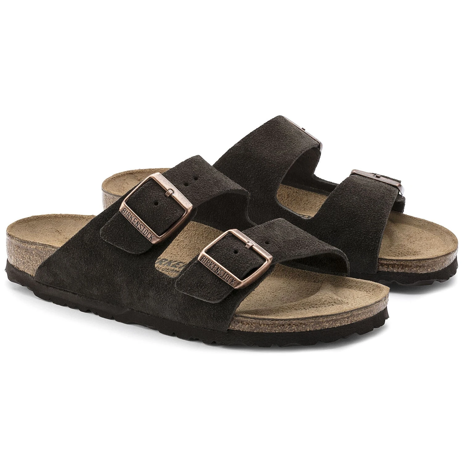 Birkenstock Arizona Mocha Suede Leather Sandal- Regular/Wide - Image 3