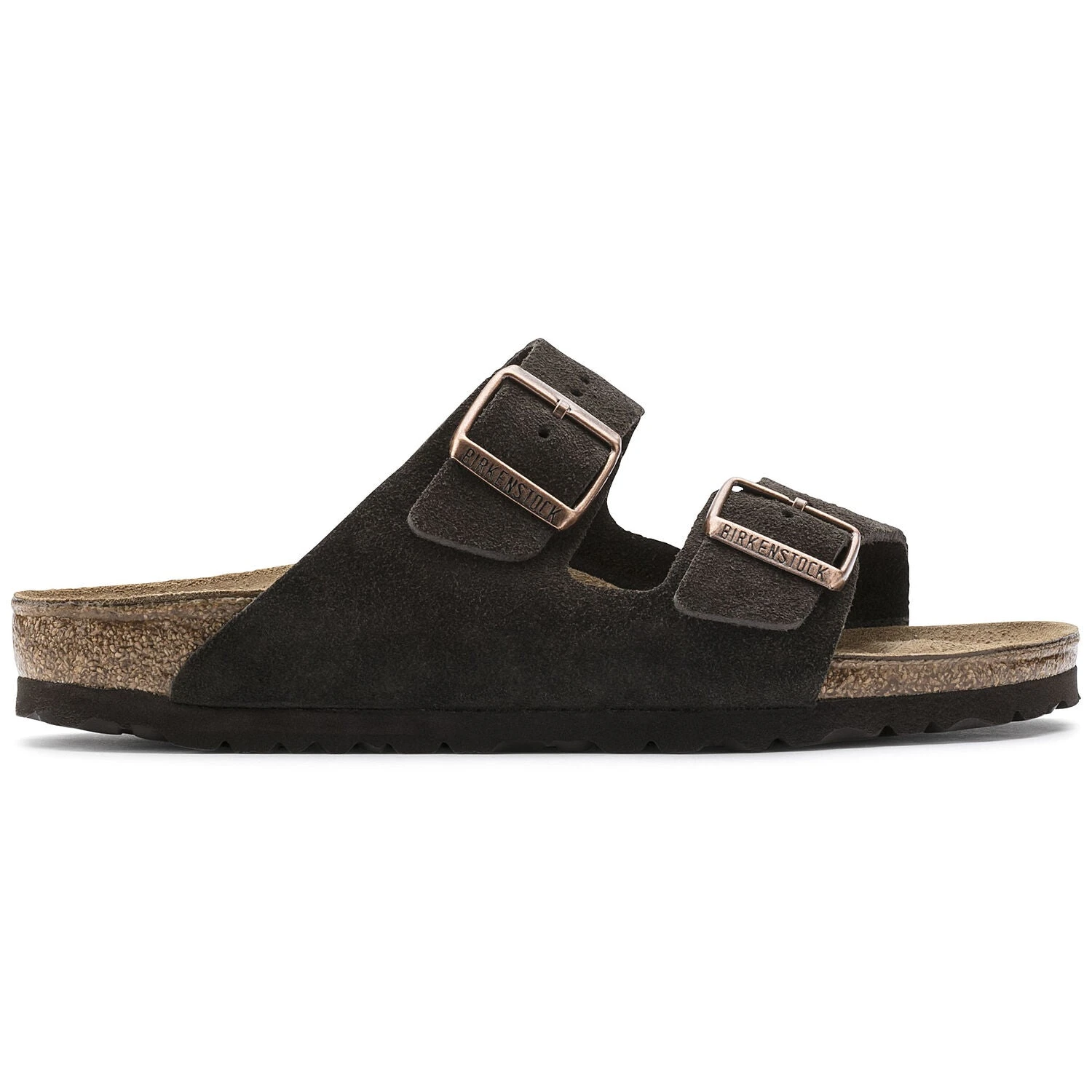 Birkenstock Arizona Mocha Suede Leather Sandal- Regular/Wide - Image 2