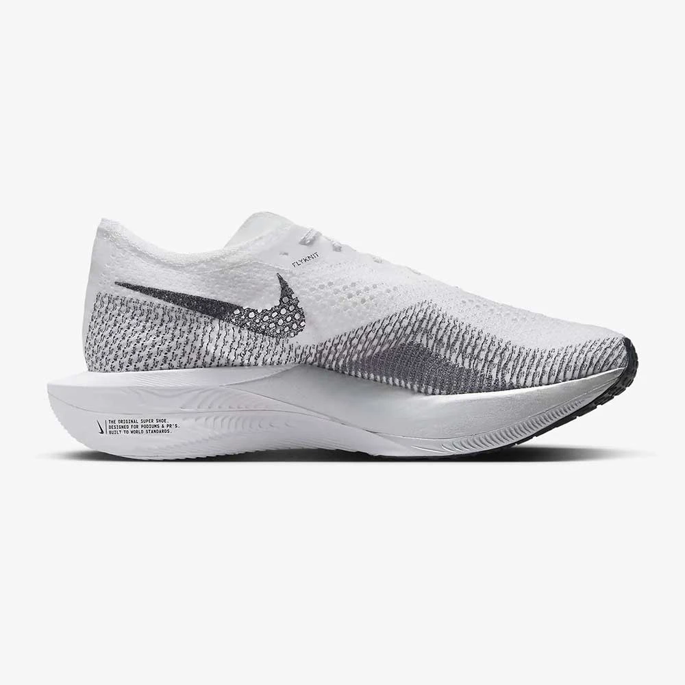 Men's Nike ZoomX Vaporfly Next% 3 Running Shoe- White/Dark Smoke Grey/Particle Grey- Regular (D)