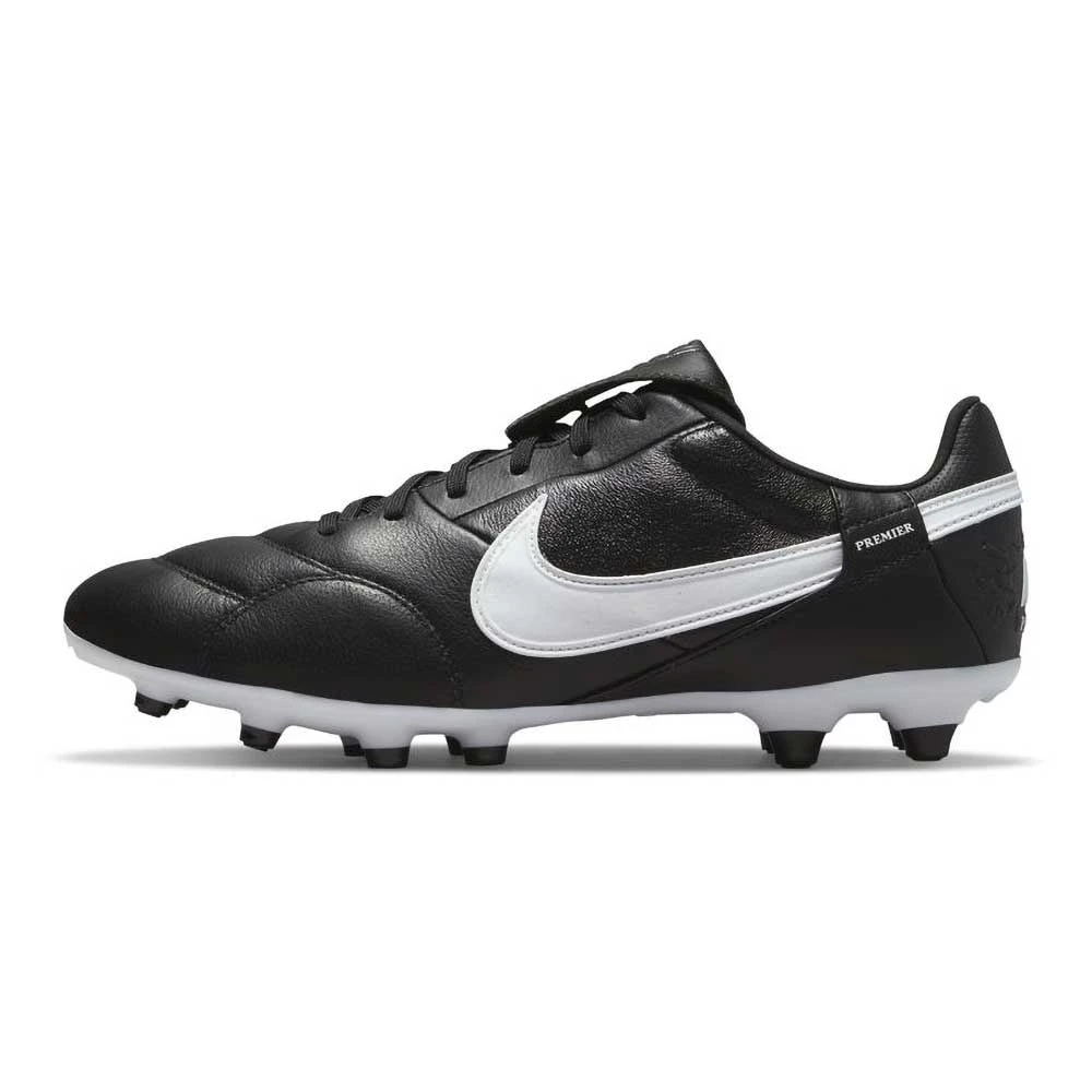 Nike Unisex Premier III FG Soccer Shoe- Black/White - Image 3