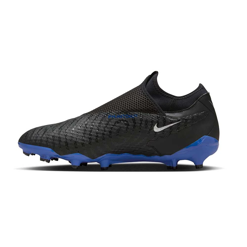 Nike Phantom GX Academy Dynamic Fit MG Soccer Cleat - Black/Chrome-Hyper Royal- Regular (D) - Image 2