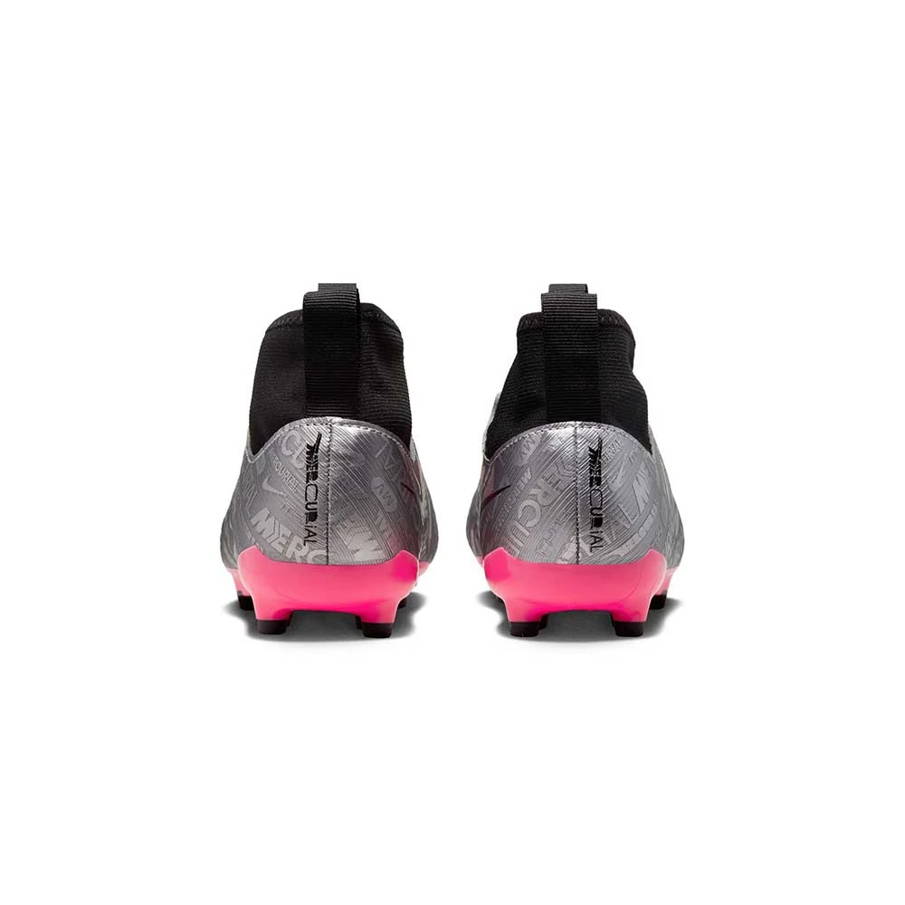 Nike Jr. Zoom Mercurial Superfly 9 Academy XXV MG Soccer Cleats- Metallic Silver/Hyper Pink- Regular (D) - Image 6