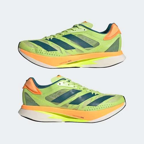 ADIDAS Unisex ADIZERO Adios Pro 2 - Pulse Lime/Real Teal/Flash Orange-Regular (D) - Image 5