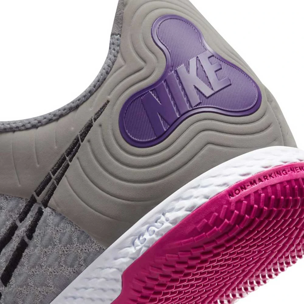 Unisex Nike React Gato IC Soccer Shoe- Lt Smoke Grey/Black - Image 8