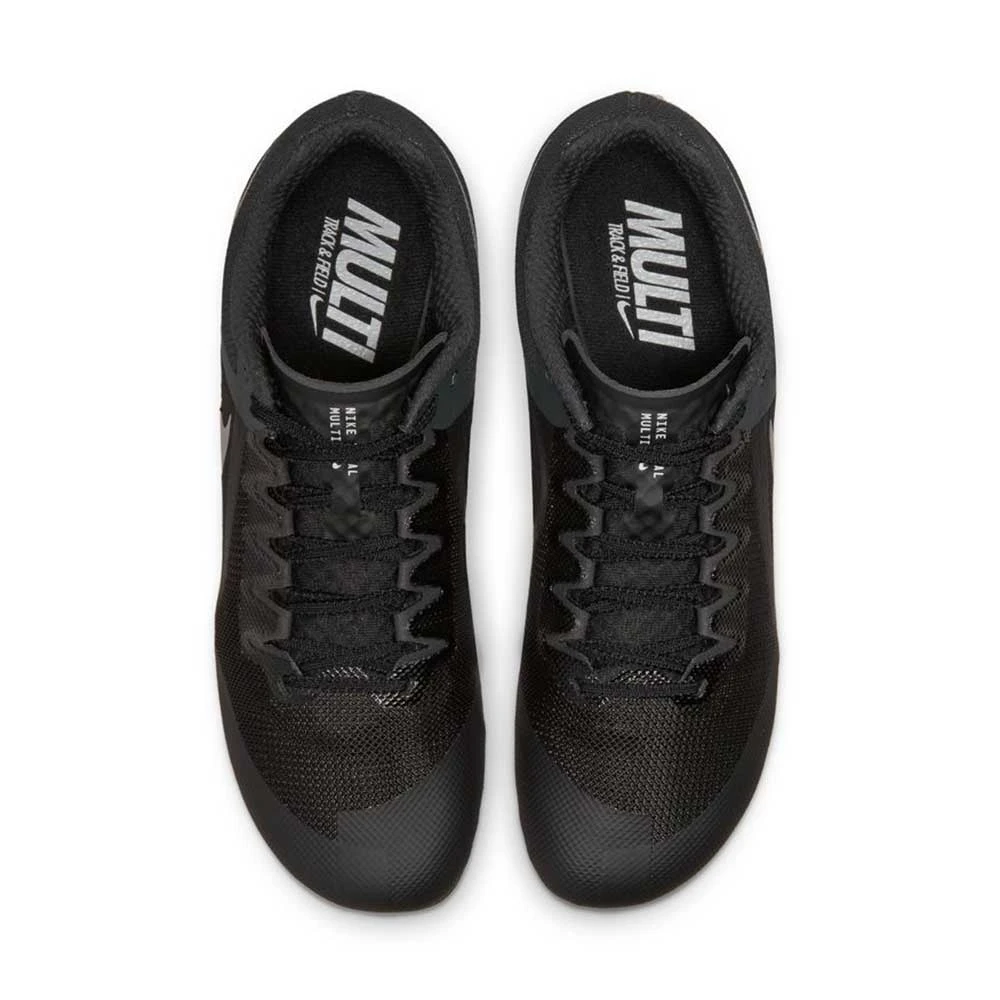 Unisex Nike Zoom Rival Multi Track Spike - Black/Metallic Silver/Lt Smoke Grey - Regular (D) - Image 7