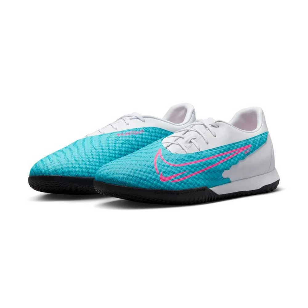 Nike Unisex Phantom GX Academy IC/Court Soccer Shoe - Baltic Blue/Pink Blast/White - Regular (D) - Image 2