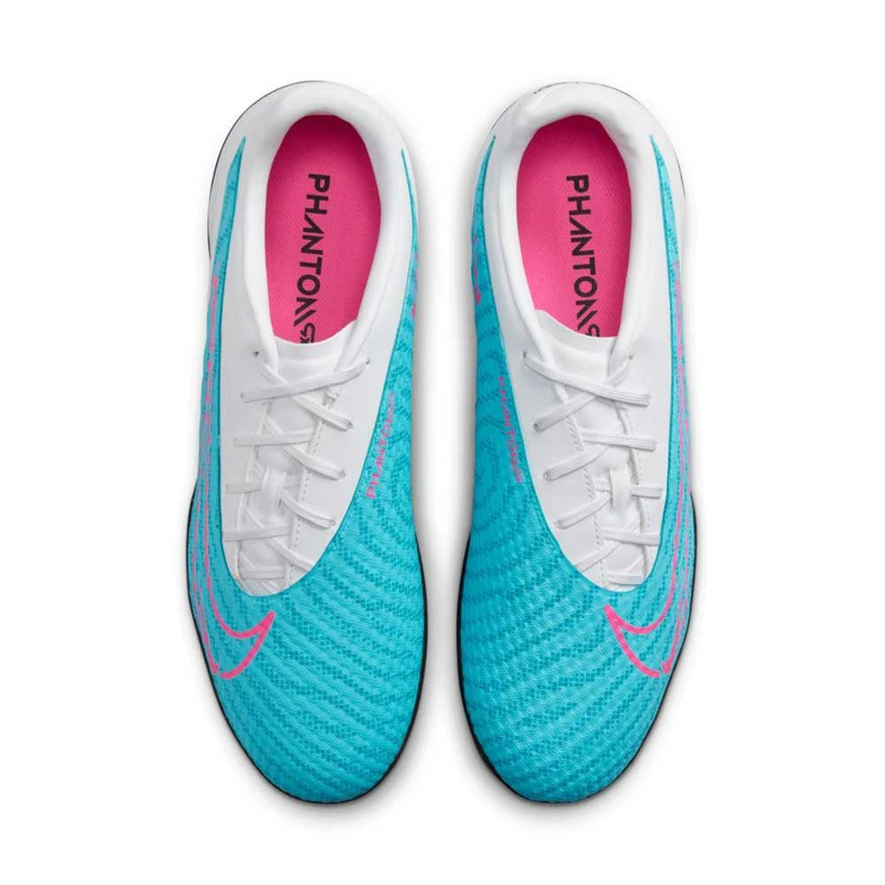 Nike Unisex Phantom GX Academy IC/Court Soccer Shoe - Baltic Blue/Pink Blast/White - Regular (D) - Image 4