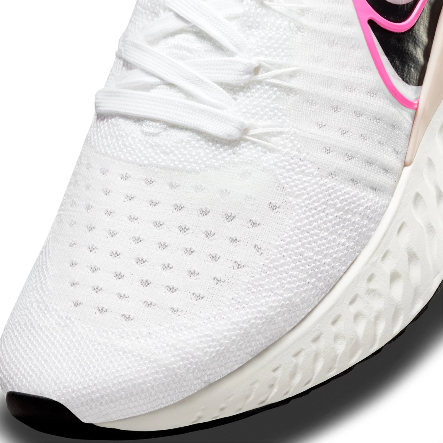 Nike Men's React Infinity Run FlyKnit 2 - White/Black/Sail/Pink Blast - Regular (D) - Image 8