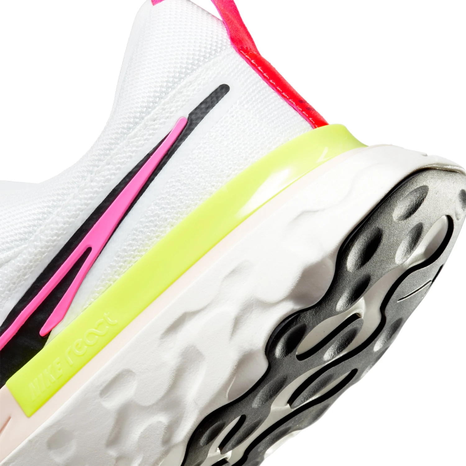 Nike Men's React Infinity Run FlyKnit 2 - White/Black/Sail/Pink Blast - Regular (D) - Image 7