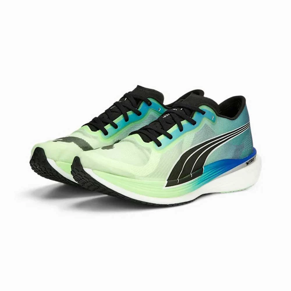Men's Deviate Nitro Elite 2 Running Shoe- Fizzy Lime/Royal Sapphire/PUMA Black- Regular (D) - Image 3