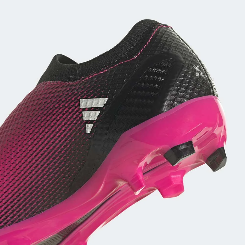 ADIDAS Youth JR X Speedportal .3 LL FG Soccer Shoe - Team Shock Pink/Zero Met - Regular (D) - Image 3