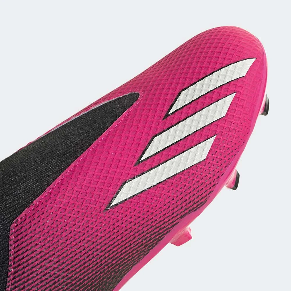 ADIDAS Youth JR X Speedportal .3 LL FG Soccer Shoe - Team Shock Pink/Zero Met - Regular (D) - Image 2