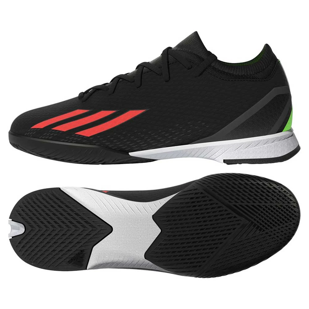 ADIDAS JR X Speedportal .3 IN Soccer Shoe - Core Black/Solar Red/Team Solar Green - Regular (D) - Image 3
