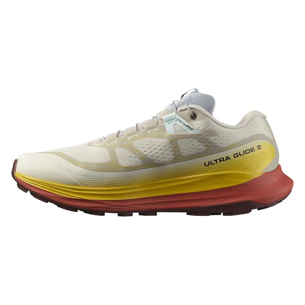 Salomon Men's Ultra Glide 2 Trail Running Shoe - Rainy Day/Freesia/Hot Sauce - Regular (D) - Image 3