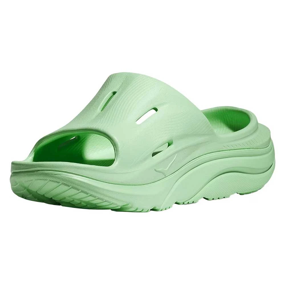 Hoka Unisex Ora Recovery Slide 3 - Lime Glow/Lime Glow - Regular (D) - Image 4