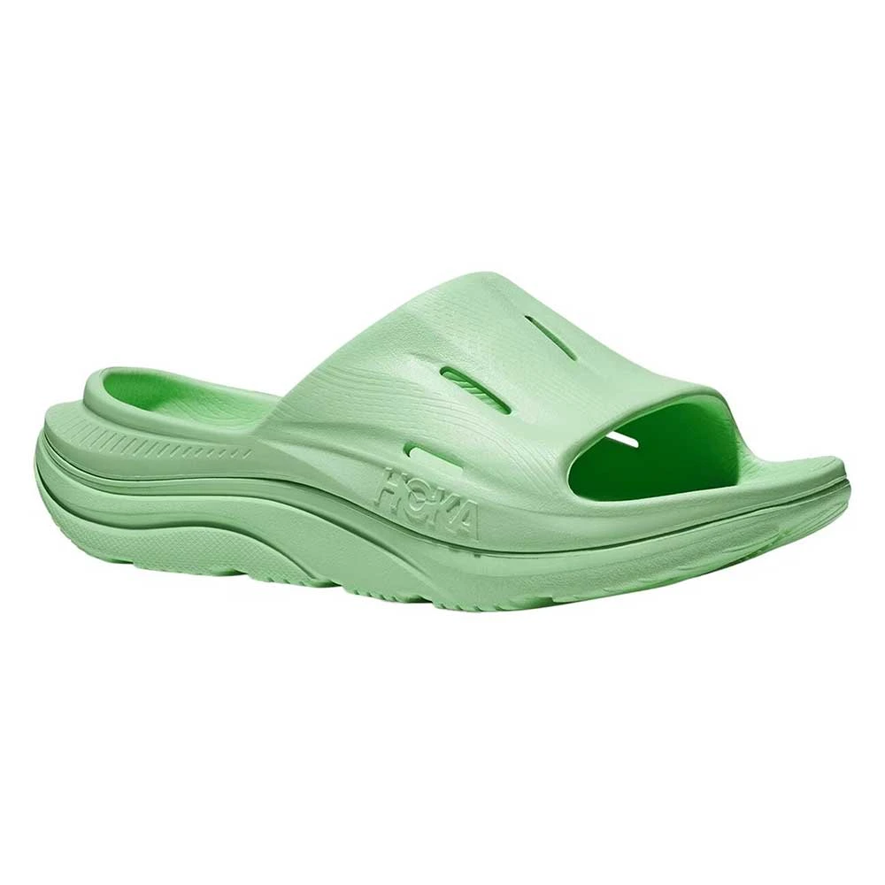 Hoka Unisex Ora Recovery Slide 3 - Lime Glow/Lime Glow - Regular (D) - Image 2