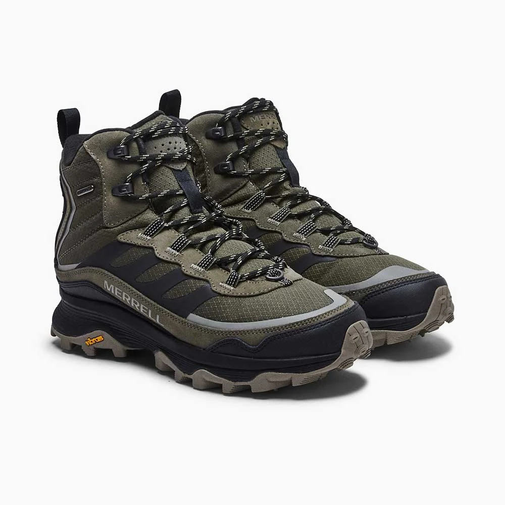 Merrell Men's Moab Speed Thermo Mid Waterproof Hiking Boot - Olive - Regular (D) - Image 4